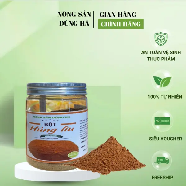 BỘT HÚNG LÌU, gia vị húng lìu (Ảnh thật), dùng để ướp, quay, nướng, kho thịt, rang lạc
