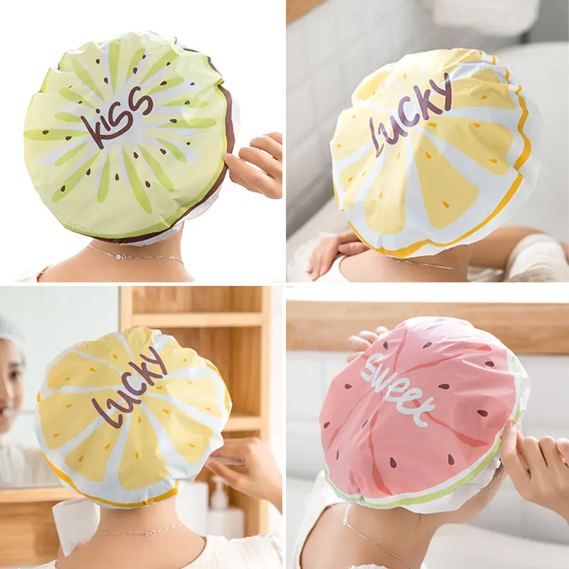 Shower cap waterproof adult women's shower bath cap shampoo cap cute headgear kitchen Ladies Anti-smoke cap