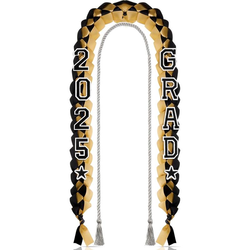 2025 Graduation Ribbon Lei Set Handmade Braided Necklace Honor Cord ...