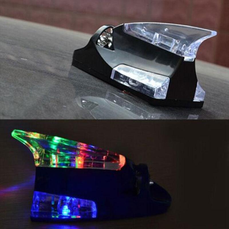 Car Wind Light Shark Fin Explosion Flashing Anti Rear Car Decorative Collision Exterior Light Z3B4 7