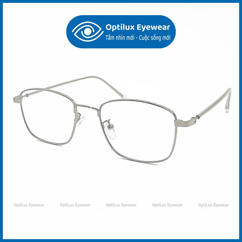 [A04] - Gọng Kính Mắt Vuông Chữ Nhật Mảnh Nhẹ, Chất Liệu Kim Loại, Thời Trang Nam Nữ Hottrend 2023 (dễ dàng lắp Mắt Kính cận và Tròng Kính đổi màu)