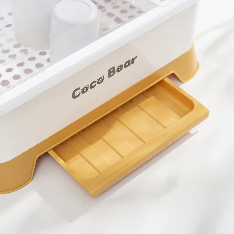 Rổ úp bát Cocobear 2in1 úp bình sữa cho bé, Khay úp bình sữa có nắp đậy an toàn Cocobear tiện lợi có giá hứng nước tiện lợi an toàn baby 7