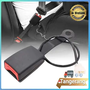 Colokan Lock Safety Seat Belt Stik Skop Stik Tangkai Kunci Safety Belt Seatbelt Universal 173mm Dengan Kabel Peringatan