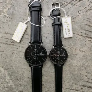Jam Couple Tali Kulit !! Pria Dan Wanita Tahan Air Quartz Analog Bestseller Bisa Satuan Kemewahan Santai Bisnis Tahan air