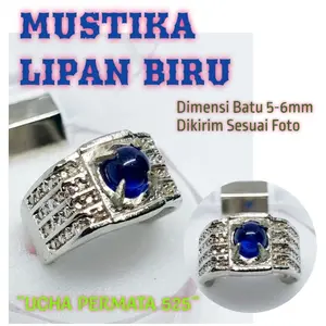 cincin lipan biru bulat mini / blue safir bulat mini / king safir