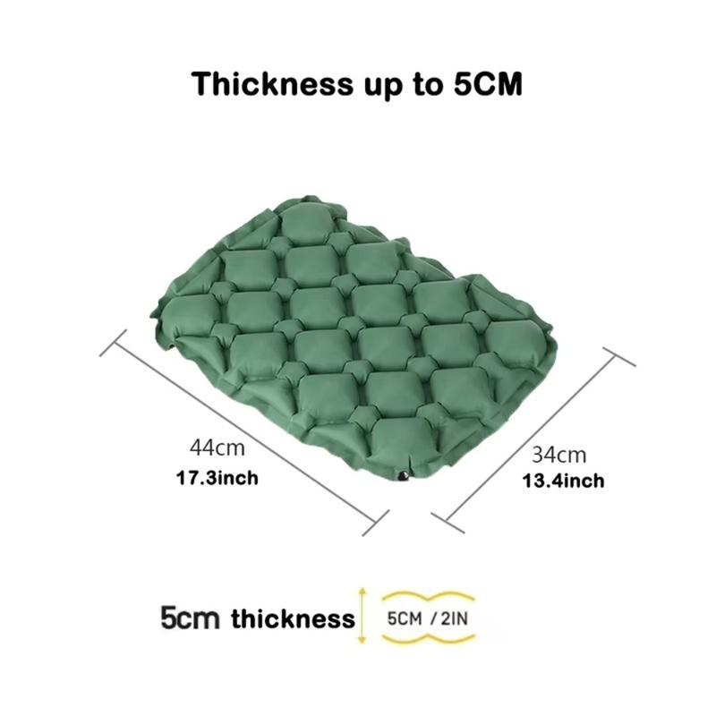 Portable Folding Inflatable Seat Cushion Lightweight With Storage Bag Air Sitting Pad Moisture and Water Resistant Chair Cushion Camping 2