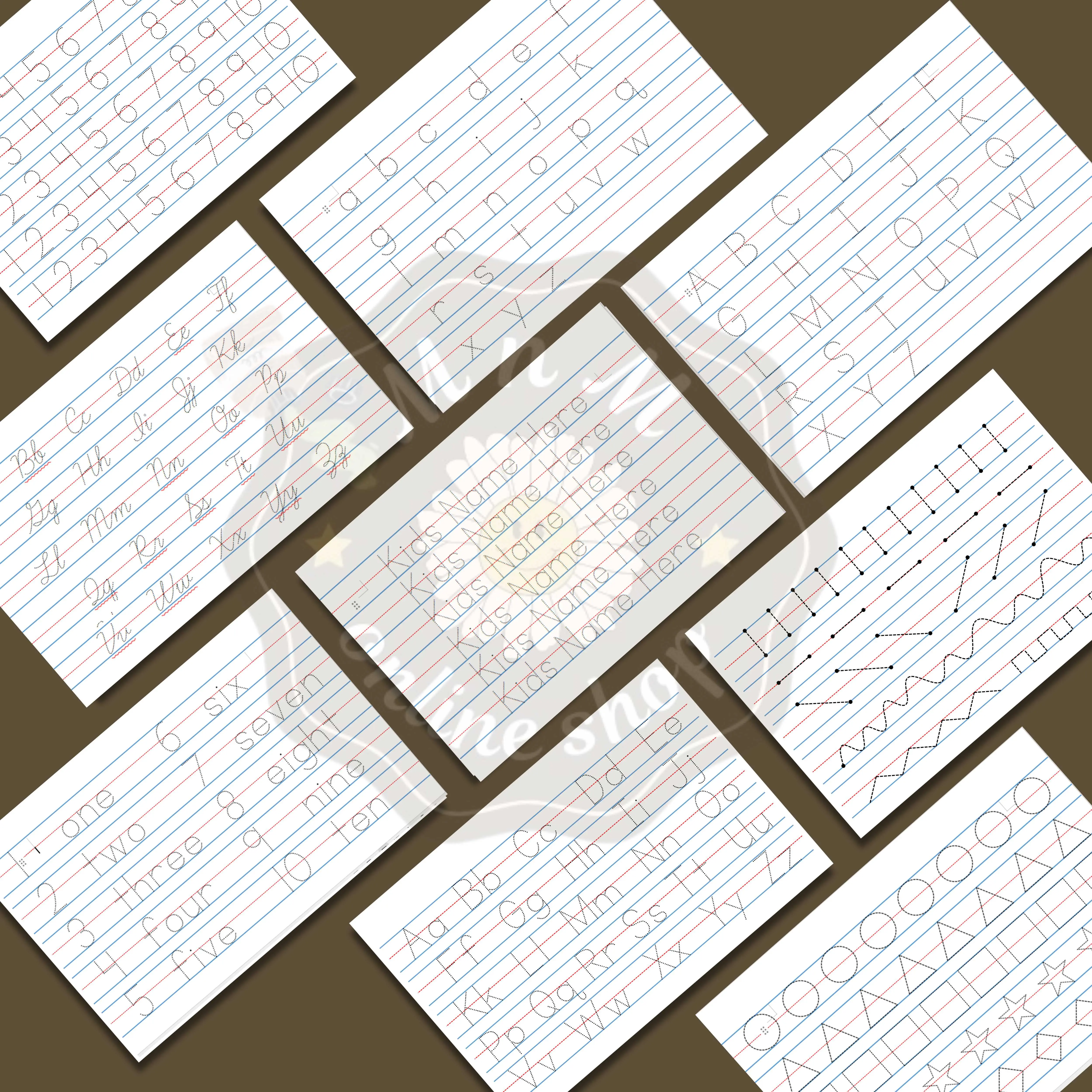 30 Pages Tracing Pads (Name, Alphabet, Numbers, Shapes and lines) SOLD ...