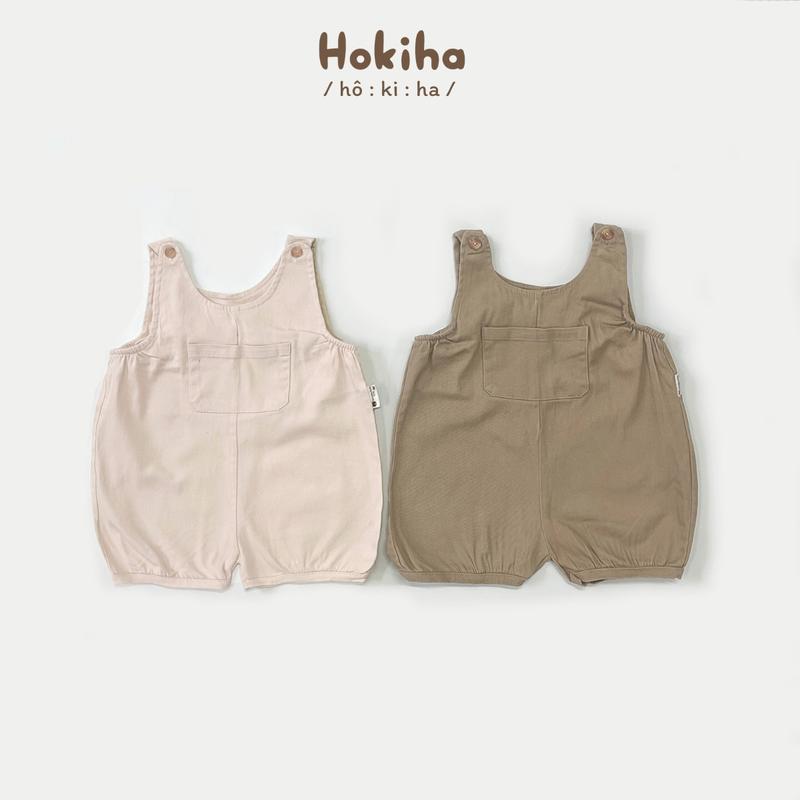 [ Hokiha Kids] -TE627 Yếm quần bom cho bé trai bé gái chất kaki mềm dễ thương phong cách Hàn Quốc từ 8-14kg