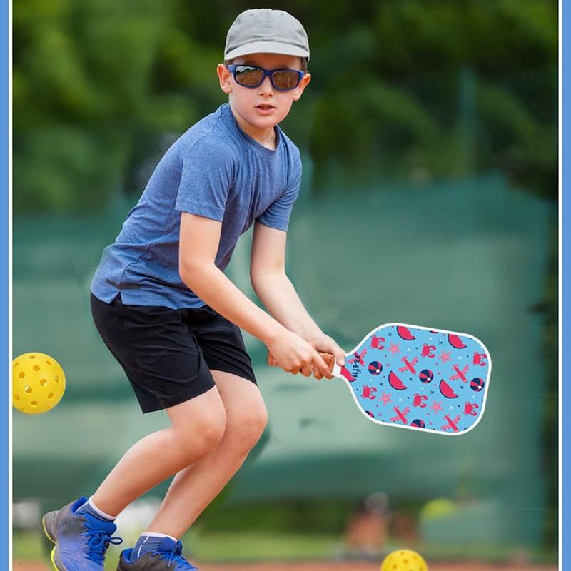 Product Introduction of New Lightweight Pickleball Paddle Honeycomb Core Professional Kid Racquet Set Colorful Fiber Glass Sports Accessories Gifts for Children 14