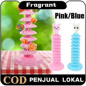 10 Layers Tempat Permen Lolipop Display Lollipop Standing Rack Stand Lolipop Cakepop Pagar