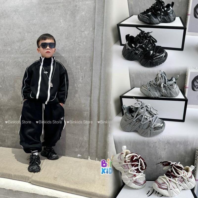 Giày thể thao bé trai bé gái hàng Cao Cấp Khóa Dán ,siêu nhẹ, kháng khuẩn kiểu dáng thời trang cho bé từ 3 đến 12 tuổi 26-36 Mã B2236 Sport Sneaker Kids