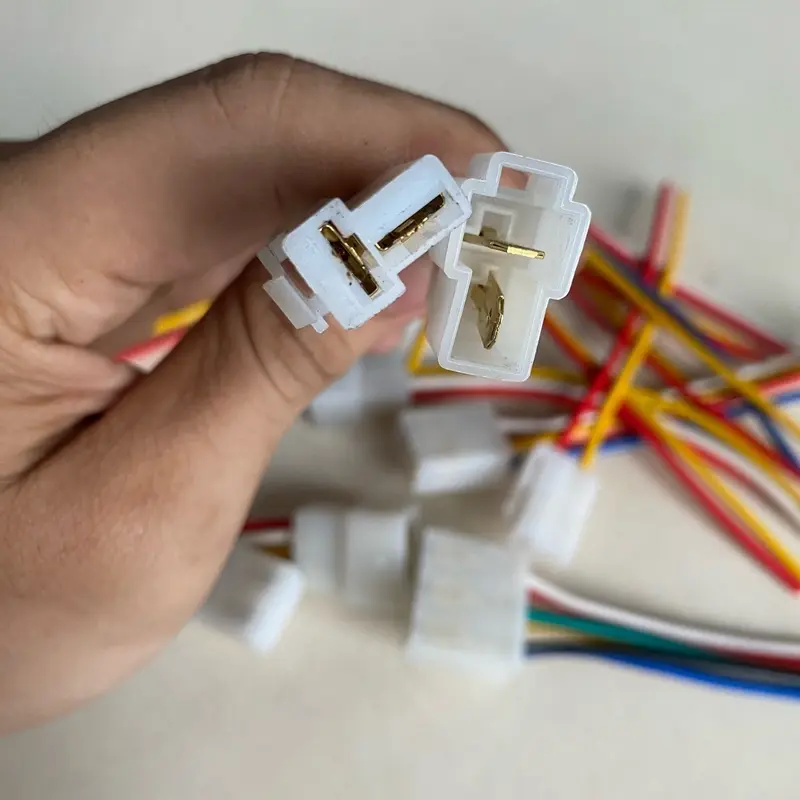 giắc điện, giắc cắm đực cái các loại 2 chân, 3 chân, 4 chân, 6 chân, giắc đấu điện xe máy, xe ô tô, giắc điện sườn, giắc chế 7