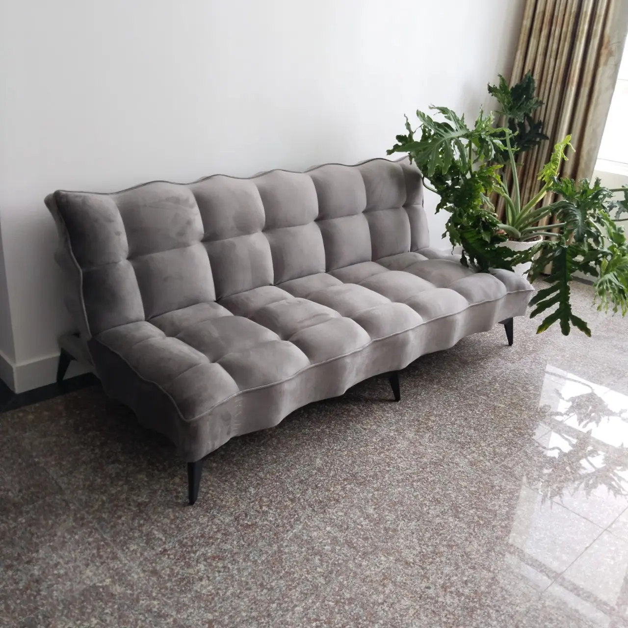 Ghế sofa lười, sofa thư giãn, sofa làm giường tiện nghi sang trọng, nhung mềm mịn