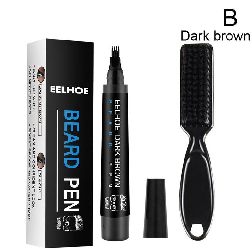 Product Introduction of Black Beard Pen Beard Filler Pencil And Brush Beard Waterproof Moustache Shaping Coloring 34