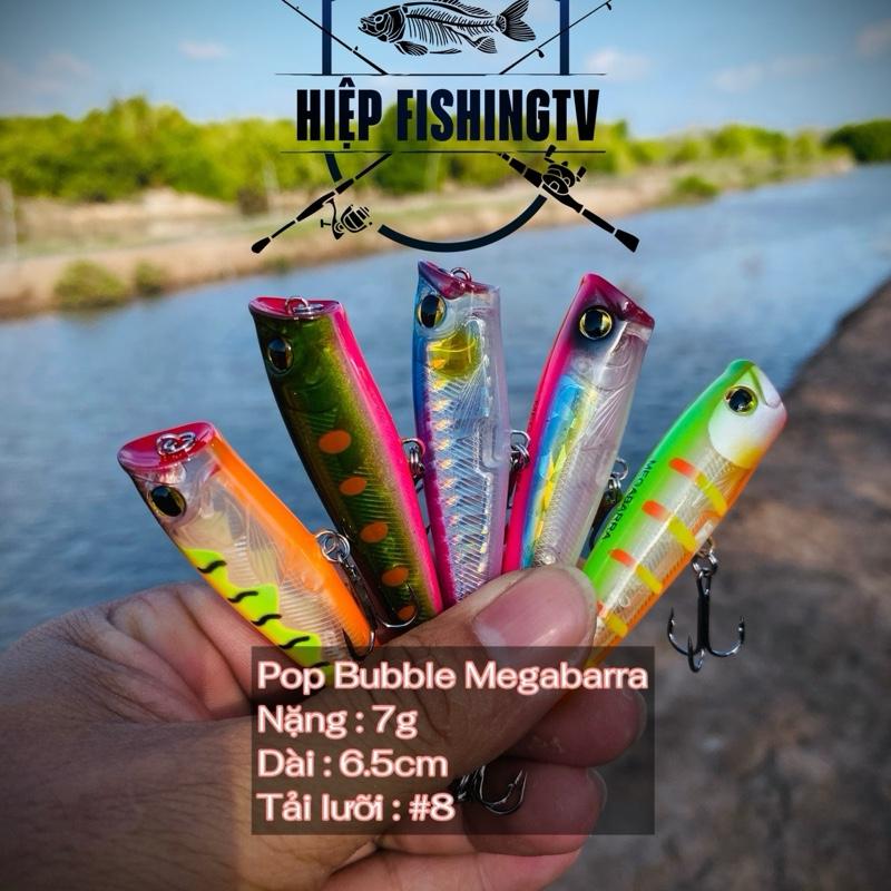  Mồi giả Popper Megabarra câu lure trên mặt nước câu cá chẽm chéc măng cháo và các loại cá săn mồi 
