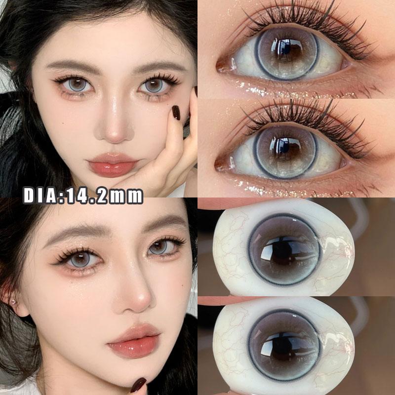 Kính Áp Tròng Mill Creek 1 Cặp 2 Chiếc Màu Liên Kết Lente Màu Nâu Thời Lượng Sử Dụng 1 Năm Đường Kính Mắt: 14,5MM Thiết Kế Hàn Quốc Ống Kính Mới