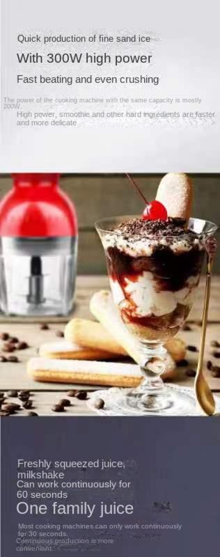 Product Introduction of Meat Grinder Multi-Function Blender Mini Cooking Machine Juicer Cup Portable Non-Embroidery Meat Grinder Electric Fruit Machine 30