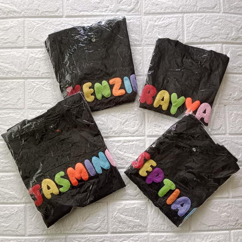 Product Introduction of kaos nama anak bahan Katun kombad adem untuk anak laki-laki dan perempuan usia 0-13 tahun lengan pendek 6