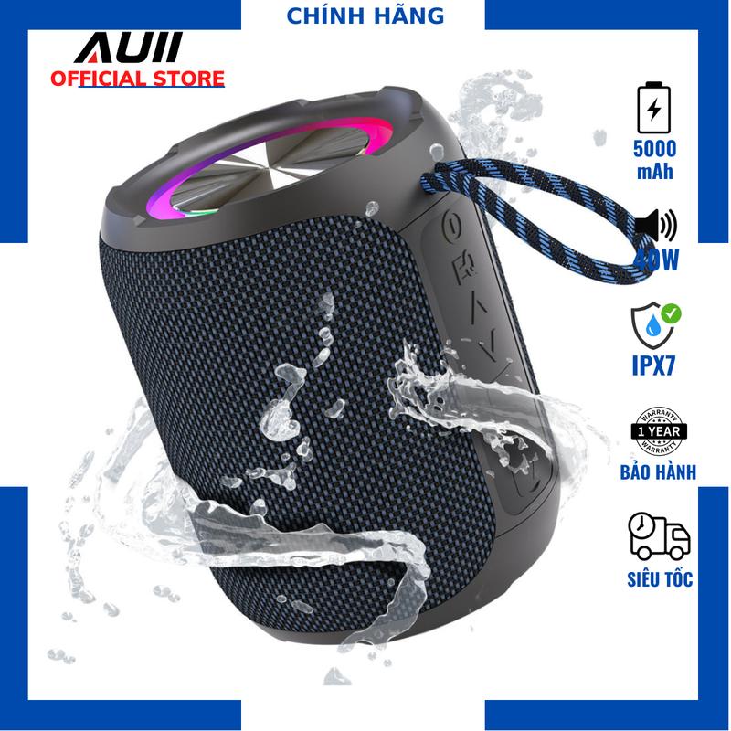 TẶNG NHẠC Loa Bluetooth AUII X5 PRO Công Suất 40W Bass Mạnh Chuẩn Kháng Nước IPX7 Dung Lượng Pin 5000 mAh Đèn Led RGB Hỗ Trợ Kết Nối Cổng USB Thẻ Nhớ AUX Bluetooth 5.2 Kết Nối 2 Loa Pin Trâu Phát Nhạc Lên Đến 6H Củ Loa Nghe Nhạc
