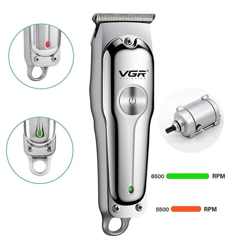 Tông Đơ Máy Cắt Tóc Chuyên Nghiệp VGR 071 Phiên Bản Mới Kèm Phụ Kiện Đầy Đủ Cạo Râu tông đơ bấc & thay thế chấn viền siêu nét