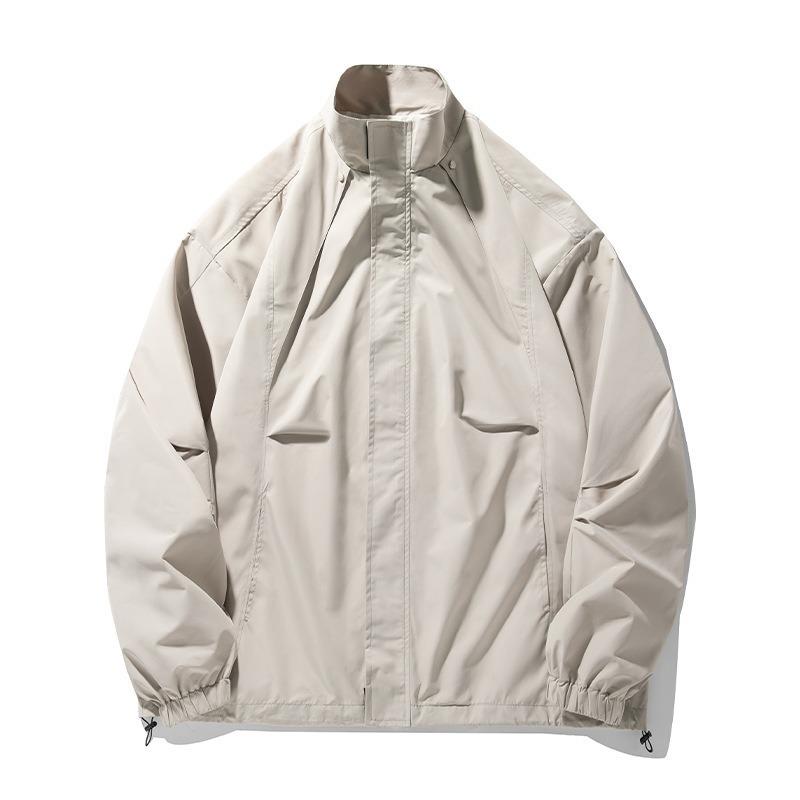 Product Introduction of Japanese Waterproof Pleated Design Men's Jacket - Autumn Casual Loose Fit Unisex Streetwear Workwear Windbreaker Coat (Trendy & Versatile) 7