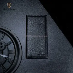 Chuck Knight Fashion Dompet Panjang Pria Bahan Kulit Asli JS-12 Tekstur Nafa