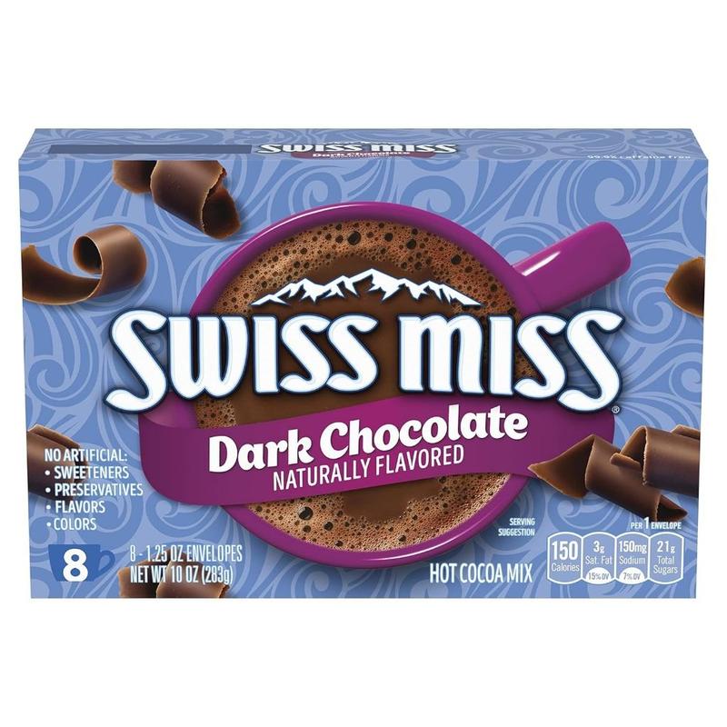 HỘP 8 GÓI SOCOLA NÓNG Swiss Miss Chocolate Hot Cocoa Mix, ĐEN / SỮA / TRẮNG / KHÔNG ĐƯỜNG 1