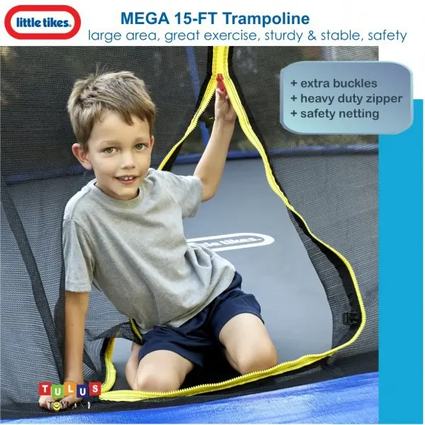 Little Tikes Mega 15 Foot Trampoline Trampolin besar 15 FT Playground Outdoor Olahraga Anak 2