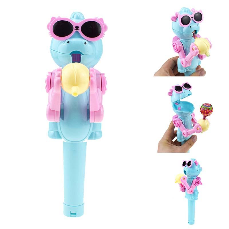 Product Introduction of Creative Kids Eating Lollipop Robot Lollipop Candy Stand Holder Educational Toy 14