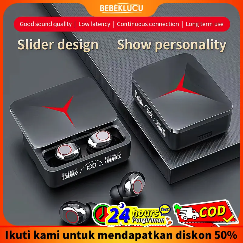 【HOT PROMOTE 50% Discount】Bebeklucu Headset Bluetooth M90Pro TWS Wireless Earphones Bluetooth 5.2 In Ear HIFI Mini Waterproof Sports Gaming Music Earbuds With Charging Box M90Pro