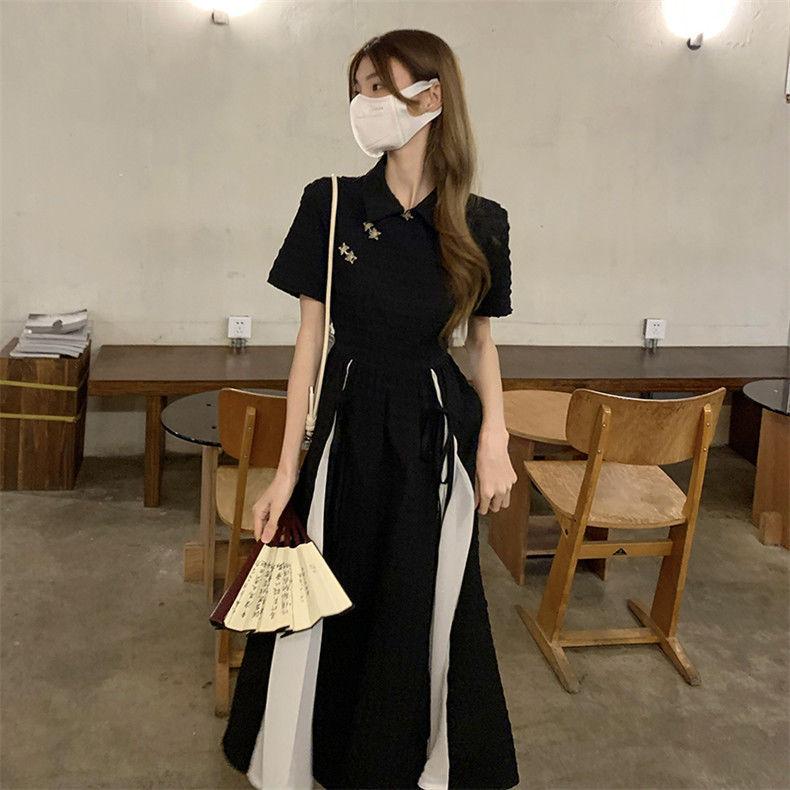 Product Introduction of Váy Sườn Xám, Phong Cách Trung Quốc, Dành Cho Nữ, Thiết Kế Xuân Hè Thanh Lịch, Cao Cấp, Eo Bó Sát, ngắn Tay, Đầm Midi Women Dress 6