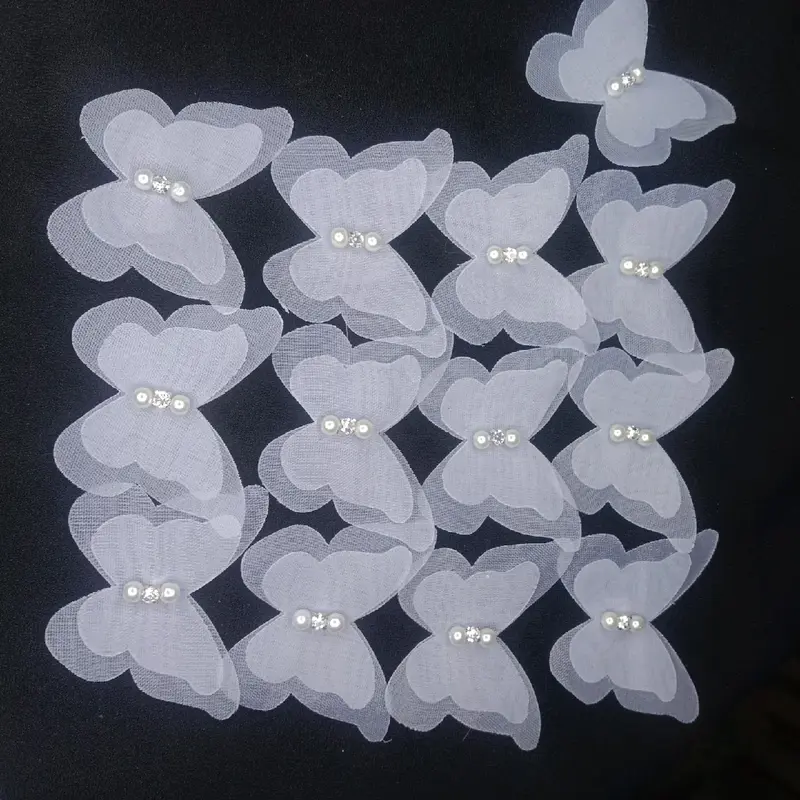 kupu2 organza/aplikasi organza 4cm/lsn 1