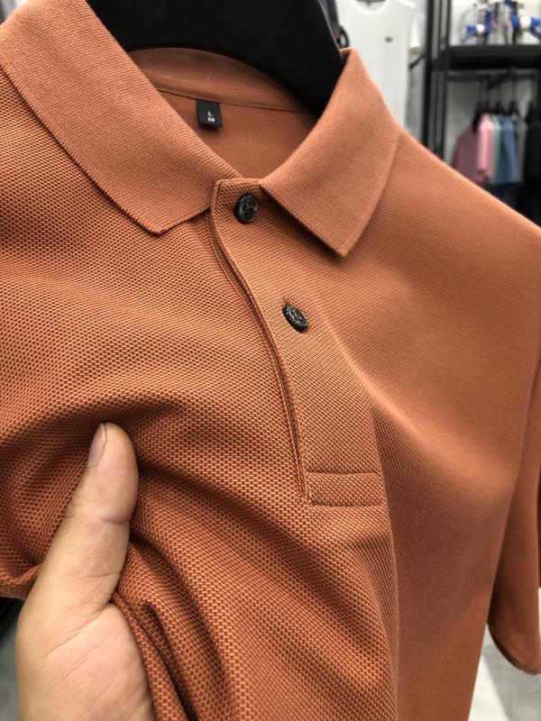 Product Introduction of Boxy cropped polo shirts plaid summer high-end men's polo shirt short sleeve cotton polo collar casual high-grade shirt top men's T-shirt Tropical Human 13