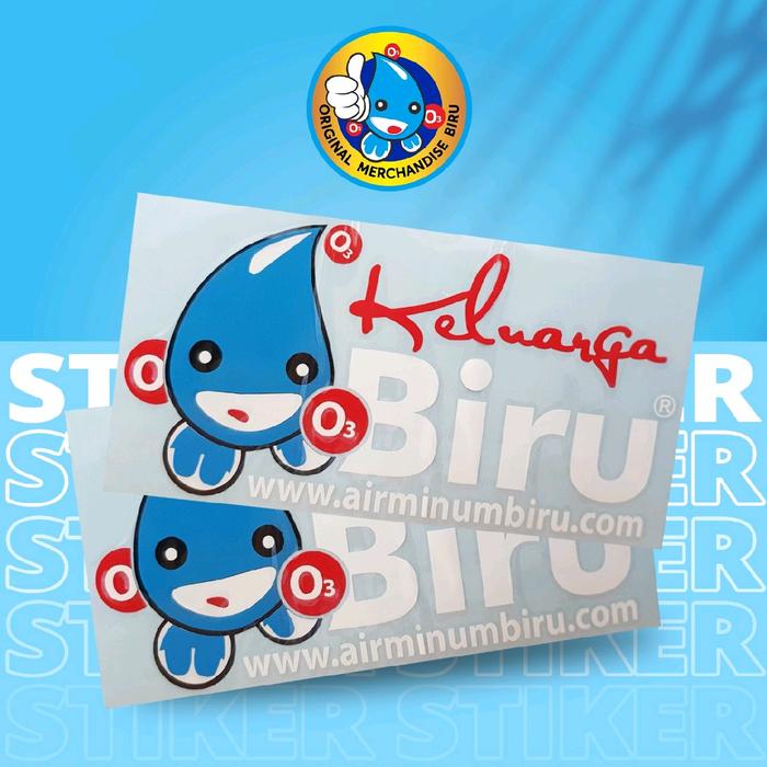 Gambar Stiker Kaca Motif / Stiker Motor Mobil Keren / Sticker Keluarga Biru - Original Merchandise Biru dari Air Minum Biru Kota Surabaya Tokopedia