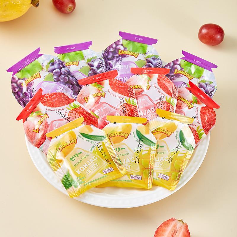 Product Introduction of 【HALAL】LIANGGUI Konnyaku Jelly | Campuran Tiga Rasa | Mangga | Stroberi | Anggur | Fitri/Eid Jelly Jus Beli Satu Gratis Satu 7