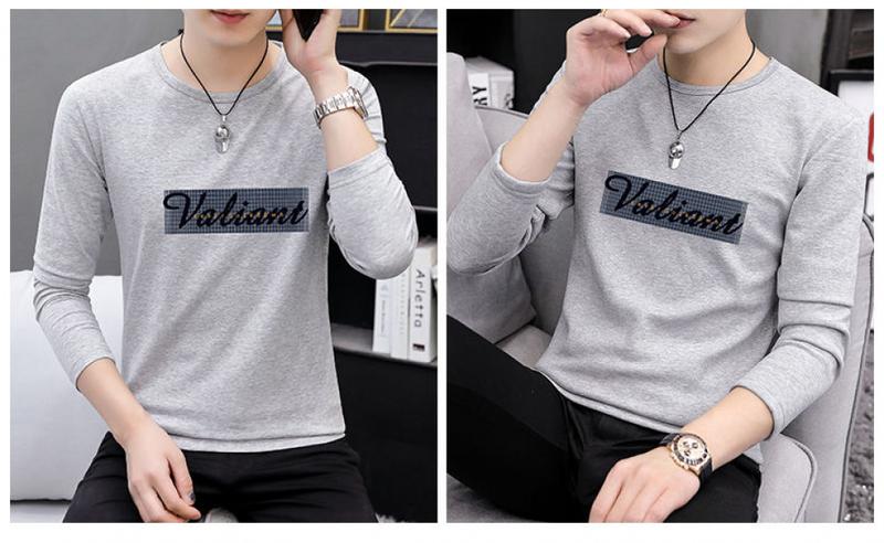 Product Introduction of Áo Thun Cotton, Dành Cho Nam Giới, Dài Tay Áo, Cổ Tròn, Mùa Xuân Và Mùa Thu Mới, Áo Sơ Mi Lớp Nền Quần Áo, Quần Áo Hợp Xu hướng Áo Sơ Mi Nhỏ Thích Hợp Cho Mùa Thu, Có Thể Mặc Bên Trong Và Bên Ngoài 11