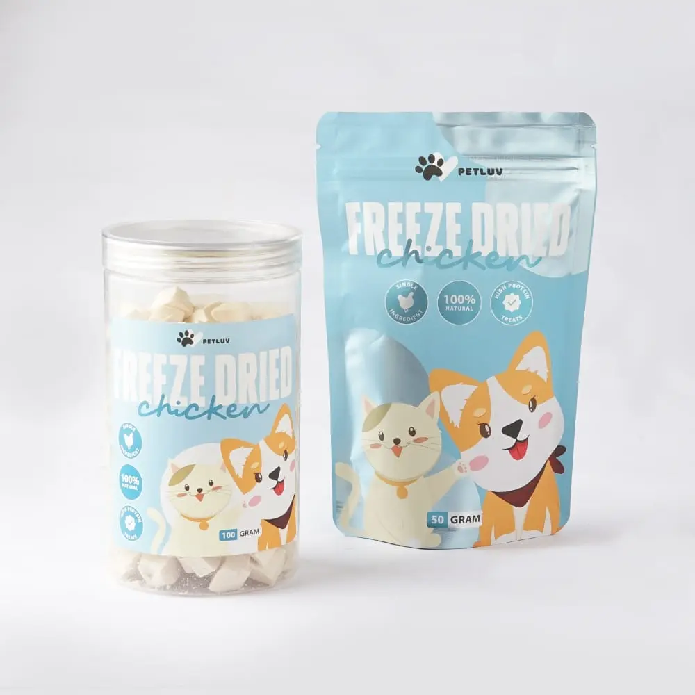 Petluv Chicken Freeze Dried Snack/Chicken Treat untuk Anjing Kucing