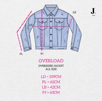 Gambar JINISO Jaket Jeans Oversize Vintage Blue Acid jaket cewek - All Size Unisex dari JINISO JEANS Kota Administrasi Jakarta Utara 3 Tokopedia