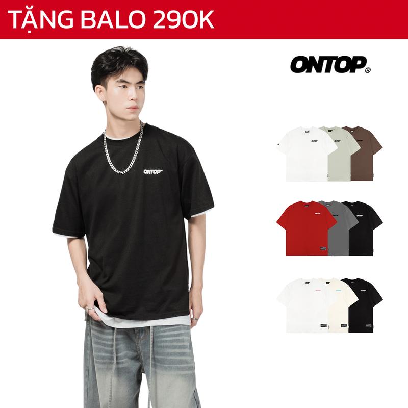 Áo thun basic local brand nhiều màu ONTOP nam nữ vải cotton thoáng mát tay lỡ |O24-T1 & O-T4