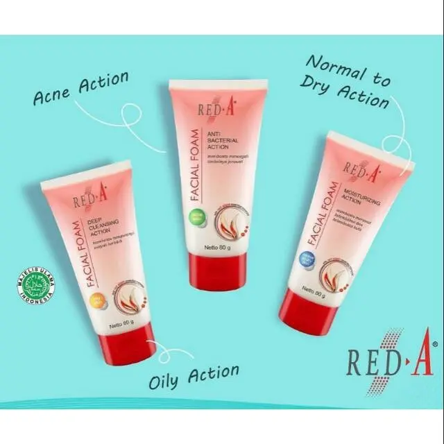 RED-A FACIAL FOAM FOR NORMAL OILY ACNE SKIN 40GR-80GR 3