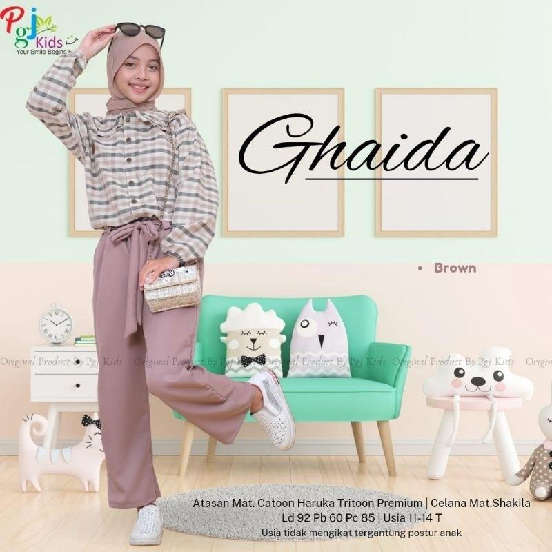 Ghaida Vol 6 Set Atasan + Celana Anak Perempuan Usia 11-15 tahun Set Kulot Anak Perempuan Remaja Original Pgj 6