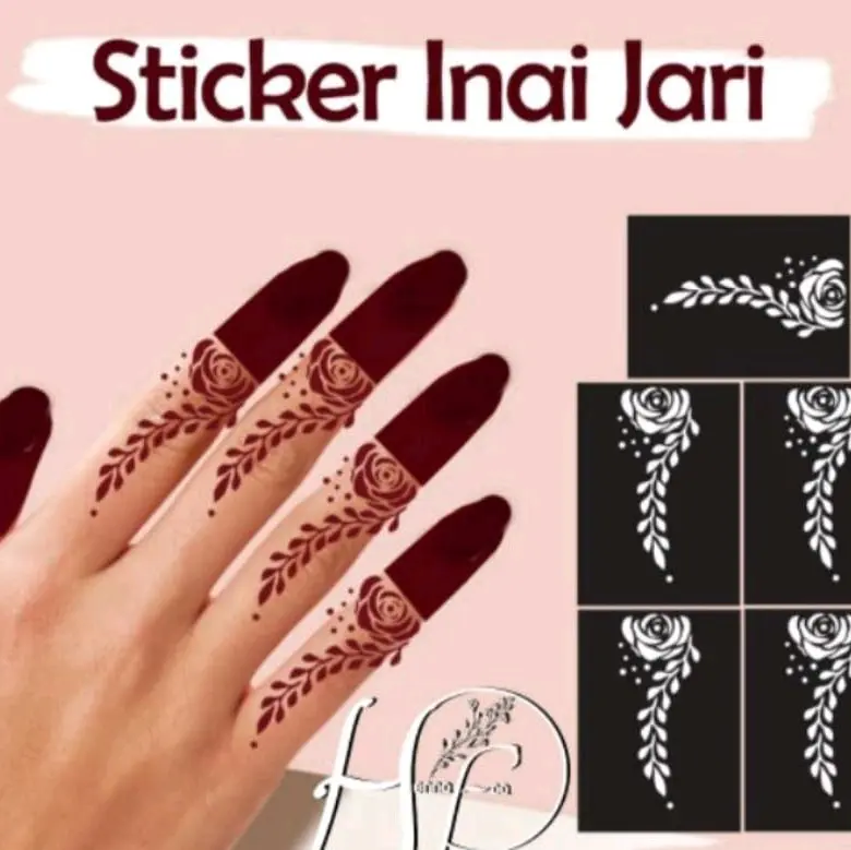 CETAKAN HENNA JARI PENGANTIN / CETAKAN INAI WEDDING MELAYU NAIL ART Hena Kering 0