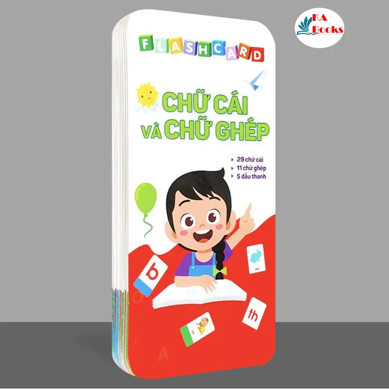 Flashcard Thẻ Chữ Cái Và Chữ Ghép Phiên Bản Mới Có Mẫu Chữ Viết