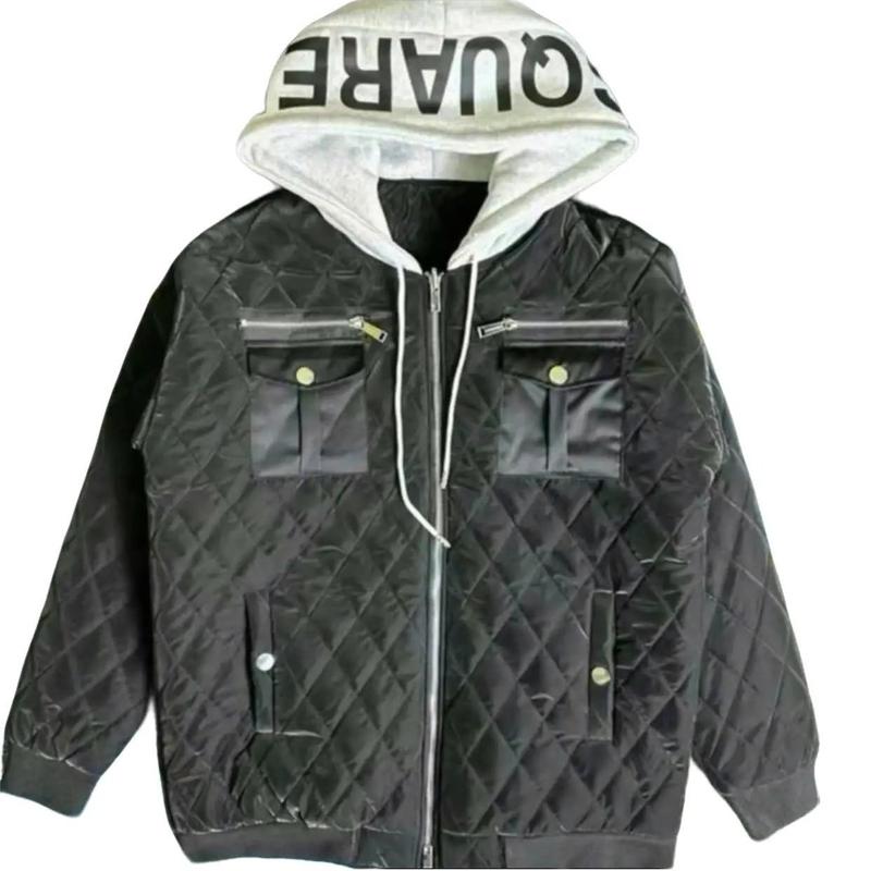  Áo phao trần chám D cho nam và nữ - có túi Menswear Jacket khoác áo  khoác áo  khoác 