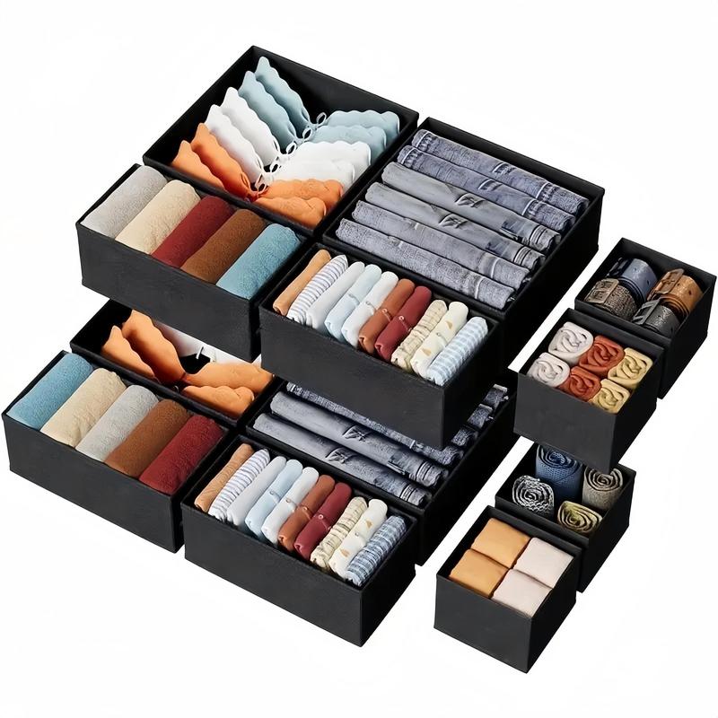 Drawer Organizer, 12pcs/set Foldable Clothes Storage Box, Underwear Storage Box, Socks Storage Box, Home Organizer for Bedroom 0