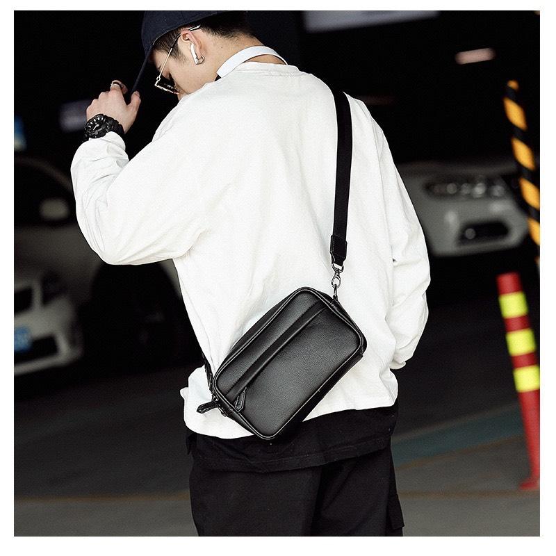 Product Introduction of Túi đeo chéo Học sinh caro cao cấp da loại 1 đẹp dẻo mịn F53 [Hình thật] Bag 12