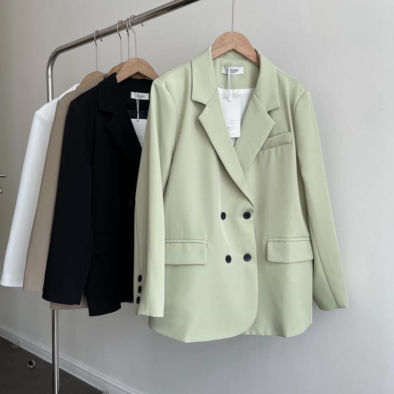  Áo Khoác Vest Blazer Dài Tay 4 Cúc Tag Boiling Loại Đẹp  FREESHIP  6632 Mã BL07 