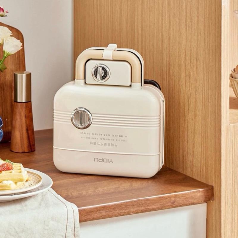 ( ảnh thật) Máy nướng bánh mì sandwich YIDPU mới 2 ngăn EL-3012 chính hãng công suất 750w - Một chút xinh
