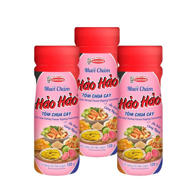 combo 4 lọ Muối chấm Hảo Hảo tôm chua cay ( mẫu mới - ngon hơn ), bột chấm siêu ngon huyền thoại nâng tầm mọi món ăn 2