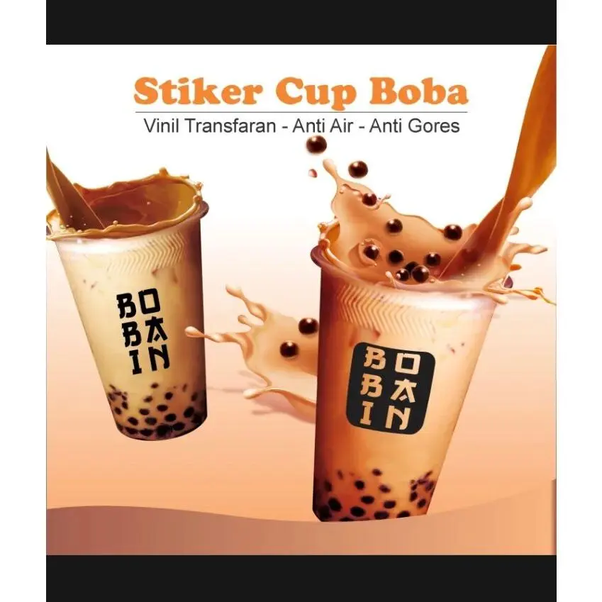 Stickers Boba kemasan 100pcs (tanpa cup)